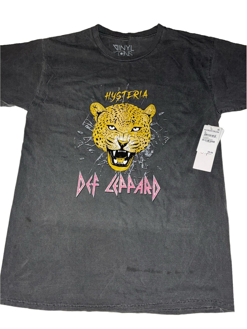 charcoal gray Def Leppard "Hysteria" graphic t-shirt Size M